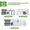 PawHut Wooden Chicken Coop with Nesting Box, Hen House Poultry Cage with Slide-Out Tray, Waterproof Roof, Perches, for 4-6 Chickens, 100 x 86 x 100cm