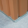 Outsunny 9 x 6FT Outdoor Garden Roofed Metal Storage Shed Tool Box with Foundation Ventilation & Doors Khaki