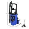 DURHAND 1800W High Pressure Washer, 150 Bar Pressure, 510 L/h Flow, High-Performance Portable Power Washer Jet Wash Cleaner with 6M Hose and Hose Reel for Garden, Car, Furniture, Blue