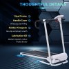 HOMCOM Electric Treadmill Walking Pad, 1-10km/h Folding Running Machine, Gym Fitness Exercise with LCD Monitor, White
