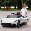 AIYAPLAY Maserati MC20 Licensed 12V Electric Car for Kids with Remote Control, Kids' Electric Ride on with Slow Start, LED Lights, Music, Horn, Spring Suspension, for 3-6 Years, White