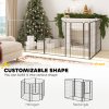 PawHut Dog Pen, 6 Panel Puppy Pen, Steel Dog Playpen, for Large Breeds, 100cm Tall, Black