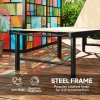 Outsunny Sun Loungers for Garden Set of 2, 5-Level Adjustable Reclining Sun Lounger Chairs, Flat Garden Lounger Sunbed with Texteline Seat, Steel Frame for Patio, Beach, Khaki