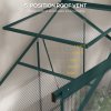 Outsunny 6 x 2.5ft Polycarbonate Greenhouse, Walk-In Green House with Sliding Door, 5-Level Roof Vent, Rain Gutter, Garden Plants Grow House with Aluminium Frame and Foundation, Green