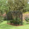 Outsunny Fruit Cage Bird Netting, Heavy Duty Fruit and Vegetable Protection Tent with Zipped Door, Anti Bird, Insects, Small Animals, 1.2 x 2.4 x 1.9m, Black