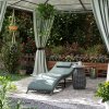 Outsunny Folding Rattan Sun Lounger, Wicker Garden Lounger with Cushion and Pillow, Outdoor Sunbed with Steel Frame for Patio, Beach, Terrace, Mixed Grey