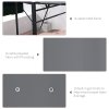 Outsunny 3 x 2.5m Patio Metal Gazebo Door Window Awning Wall Mount Canopy Outdoor Sunshade with Extended Shelter Charcoal Grey