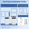 HOMCOM 14000 BTU Portable Air Conditioner, Smart Home WiFi Compatible, 3-in-1 Dehumidifier Cooler Fan, with Sleep Mode, Remote, 24H Timer, Window Venting Kit, A Energy Efficiency, 35m²