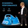 AIYAPLAY Angry Bird Licensed 12V Kids Bumper Car, 360 Rotation Waltzer Car with Joysticks, Remote Control, Music USB LED Lights, for 3-5 Years Old - Blue