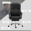 Vinsetto Office Chair with 6-point Vibration Massage and Heat, PU Leather High Back Recliner Desk Chair with Adjustable Height, Armrest, Footrest for Home, Black