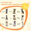 PawHut Dog Crate Furniture, Indoor Dog Kennel Side End Table with Soft Washable Cushion, Lockable Door, for Large Dogs