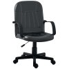 HOMCOM Swivel Executive Office Chair, PU Leather Computer Desk Chair with Adjustable Height, Wheels