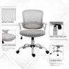 Vinsetto Office Chair, Ergonomic Computer Desk Chair, Swivel Work Task Mesh Chair with Lumbar Back Support, Adjustable Height, for Home Office Study, Grey