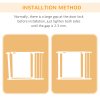 PawHut Pressure Fit Safety Gate for Doorways and Staircases, Dog Gate w/ Auto Closing Door, Pet Barrier for Hallways w/ Double Locking, Openings 75-103CM - White