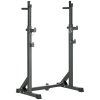 SPORTNOW Heavy-Duty Squat Rack, Adjustable Barbell Rack with Dip Station, Multi-Function Weight Lifting, for Home, Gym, Max Load 150kg - Black