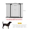 PawHut Pressure Fit Dog Stair Gate No Drilling Safety Gate Auto Close for Doorways, Hallways, 74-94cm Adjustable, 78cm Tall, Black