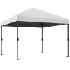 Outsunny 3 x 3(m) Pop Up Gazebo, 1 Person Easay Setup Marquee Party Tent with 1-Button Push, Adjustable Straight Legs, Wheeled Bag, Stakes, Ropes, Sandbags, Instant Shelter, White