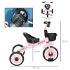 AIYAPLAY Trike for 2-5 Years Old, Kids Tricycle with Adjustable Seat, Basket, Bell