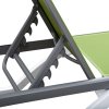 Outsunny Portable Outdoor Chaise Lounge Sun Lounger with Adjustable Back, Breathable Texteline, Green