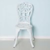 Outsunny 3 Pieces Antique Garden Bistro Set for 2, Cast Aluminium Garden Furniture Set with Umbrella Hole for Balcony, Porch, Patio, White
