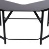 HOMCOM L-Shaped Corner Desk, Computer Desk for Home Office, Space-Saving Study Workstation, Easy to Assemble, 150 x 150 x 76cm, Black