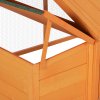 PawHut Chicken Run, Wooden Chicken Coop with Nesting Box, Openable Roof for 4-8 Chickens, Rabbits, Ducks, for Garden - Orange
