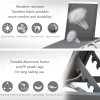 Outsunny Portable Outdoor Chaise Lounge Sun Lounger with Adjustable Back, Breathable Texteline, Light Grey