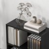 HOMCOM 2 Tier Low Bookcase with Adjustable Shelf, Bookshelf, Display Storage Shelf with 2 Compartments for Home Office, Living Room, Study