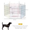 PawHut Dog Playpen, Puppy Pen, Metal Rabbit Run, Pet Crate Fence w/ Door, for Indoors and Outdoors, 60H x 120cm