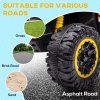 HOMCOM 12V Electric Quad Bike for Kids Ride On Car All Terrain Vehicle Toy, with Forward Reverse Functions, LED Headlights, Music, for Ages 3-5 Years - Yellow
