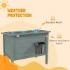 PawHut Outdoor Cat House, Feral Insulate Wooden Kitten House with Removable Floor, Water-Resistant Openable Roof, 85 x 50 x 68.5cm - Charcoal Grey