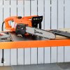 DURHAND Aluminium Chainsaw with Double Brake Protection and Blade Cover, 2000 W, 40 cm, for Wood, Trees and Branches, Orange