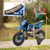 AIYAPLAY 12V Kids Electric Motorbike, Kids Electric Ride on Motorcycle, Battery Powered Toy with Twist Grip Throttle, Training Wheels, Suspension System, Music, Blue
