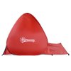 Outsunny Pop up Beach Tent, UV 30+ Portable Sun Shelter with Carry Bag, 2x1.5m for 2-3 Person, Red