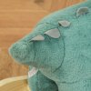 HOMCOM Kids Toddler Rocking Horse Plush Ride On Triceratops Rocker Wooden Base W/ Sound for 3-6 Years Green
