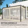 Outsunny 3 x 4 m Pergola with Retractable Roof Canopy and Netting Sidewalls, Aluminium Frame Garden Gazebo Outdoor Sun Shade Shelter for Grill, Patio, Deck, Khaki