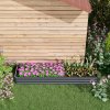 Outsunny Galvanised Raised Bed for Garden, Rectangular Outdoor Elevated Planter Box with Safety Edging and Open Bottom for Growing Flowers, Herbs and Vegetables, 240 x 60 cm, Grey