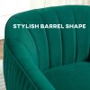 HOMCOM Velvet Tub chair, Luxury Accent Chair with Golden Metal Leg, Comfy Upholstered Armchair with Thick Padded Seat for Living Room