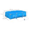 Outsunny Steel Frame Pool with Filter Pump, Filter Cartridge, Reinforced Sidewalls Rust Resistant Above Ground Swimming Pool 292 x 190 x 75cm, Blue