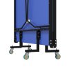 SPORTNOW 9FT Folding Table Tennis Table, Portable Full-Size Ping Pong Table w/ 8 Wheels, 2 Bats, 3 Balls, Quick Set-Up Indoor Game Table - Blue