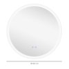 kleankin Round Bathroom Mirror with LED Lights, Wall-Mounted Dimmable Makeup Mirror with 3 Temperature Colours, Defogging Film, Memory Function, Hardwired, 60 x 60cm