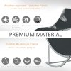Outsunny Set of 2 S-shaped Foldable Lounge Chair Sun Lounger Reclining Outdoor Chair for Patio Beach Garden, Black