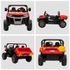 HOMCOM 2 Seater Kids Ride On Car with Electric Bucket, 12V Battery Powered Electric UTV with Shovel, Parental Remote, 4 Spring Suspension Wheels, Working Horn, Music - Red