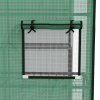 Outsunny Walk-in Greenhouse Cover Replacement with Roll-up Door and Mesh Windows, Reinforced PE Hot House Cover, COVER ONLY, 140 x 143 x 190cm, Green