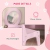 AIYAPLAY Kids Dressing Table Set with Stool and Mirror, Make up Set with Storage Drawers, Kids Vanity Table Gift for Aged 3-8 Years Old - Pink