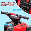 HOMCOM 12V Electric Quad Bike for Kids Ride On Car All Terrain Vehicle Toy, with Forward Reverse Functions, LED Headlights, Music, for Ages 3-5 Years - Red