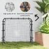 HOMCOM Double-Sided Football Rebounder Net, Football Rebound Net Target Goal with Five Adjustable Angles, Black