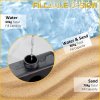 Outsunny Set of 4 Parasol Base Weights, Umbrella Weight Set for Banana Hanging Cantilever Umbrella, Can Be Filled with Sand or Water, Black