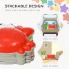 ZONEKIZ Stepping Stones Kids, 9PCs Crab-Designed Balance River Stones with TPE Anti-Slip Edge, Indoor Outdoor Sensory Toy, Obstacle Courses, Stackable