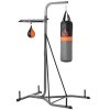 HOMCOM Freestanding Boxing Punch Bag & Speed ball Station, for Home Gym, Grey